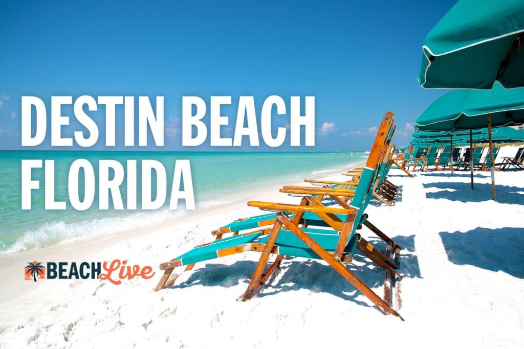 Chair siting in the sand at Destin Beach FL